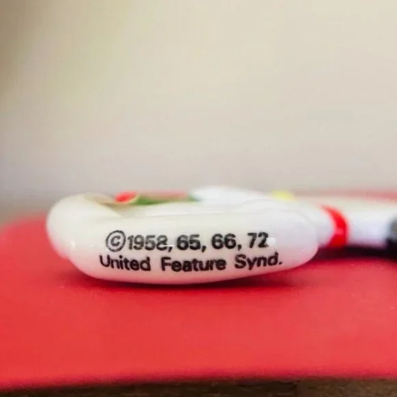 1972 Snoopy and Woodstock Christmas Ornament Ceramic Gift - Picture 4 of 4